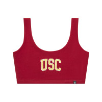 USC Trojans Womens's Hype and Vice Cardinal Scoop Neck Crop Top